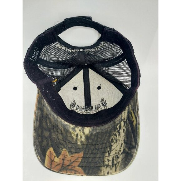 Albina Asphalt Green Camoflauge Hook n Loop Hat American Flag - Picture 5 of 6